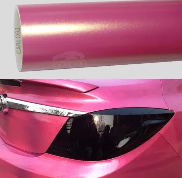 matte diamond pink glod car wrap vinyl