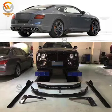 New ST Style Carbon Fiber Front Lip Spoiler Kit for 2015-2017 Bentley Continental GT