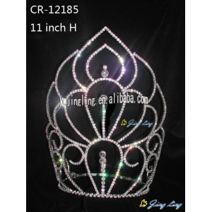 Large tiara cheap pageant crown CR-12185