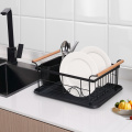 Wooden Handle Kitchenware Metal Dish Rack