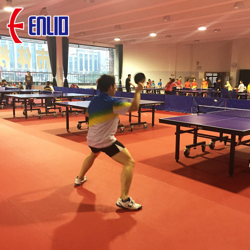 Lantai sukan PVC untuk Gelanggang Pingpong