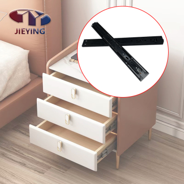 Full-Extension 3 Fold Rebound Frame Ball Bearing Rails with 45mm Cushioning and Spring Slide Drawer Undermount Slides