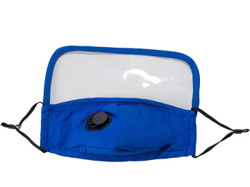 Cotton fabric mask with value face shield
