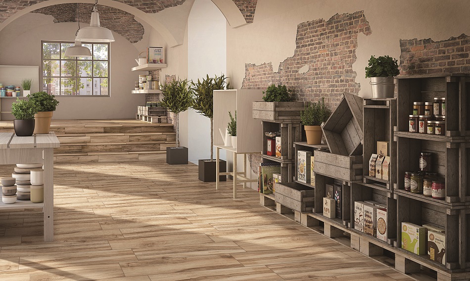 Wood grain tile