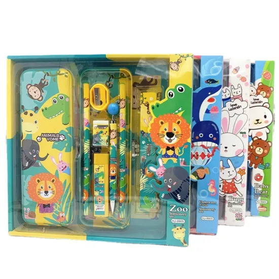 Hot Sales! Cartoon 7-Piece Stationery Set - Perfect Back to School & Gift Idea