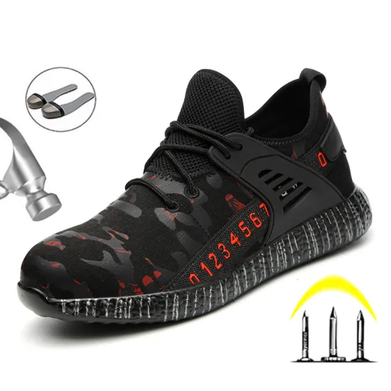 Indestructible Shoes Men Steel Toe Work Safety Boots Anti-puncture Safety Shoes Men Boots Breathable Work Sneakers Male Shoes