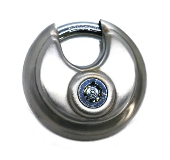 Stainless Steel Disc Padlock With 6Pin Tubular Key
