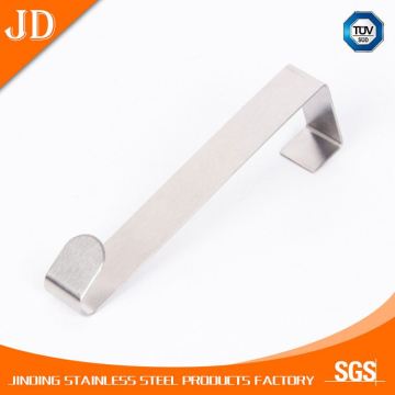 Removable stainless steel washroom over the door hanger