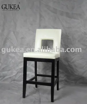 White leather wooden bar chair bar stool GK528