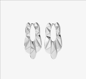 Pendientes de aro de plata para mujeres - Pendientes de joyería de moda