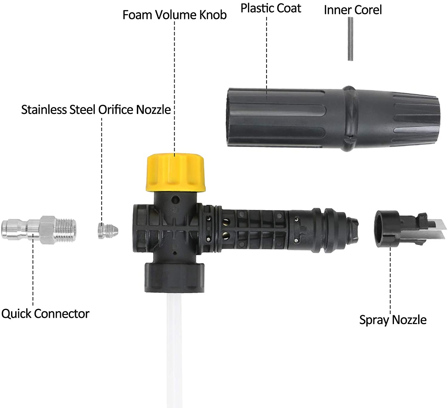 Schneeschaumkanone mit Adapter für die Druckwaschmaschine der K2 - K7 -Serie