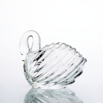 high white crystal the swan glass swan home decor