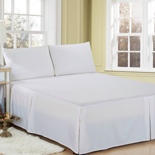 Classic Hotel Plain Cotton Pleated Bed Skirt