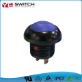 Sub-Miniature Chromium With Wire Pushbutton Switch