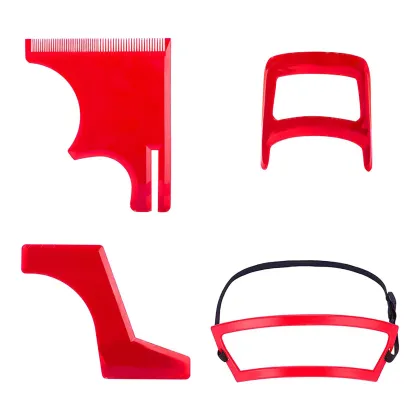 Beard Shaving Template: Guide for Shaping and Stenciling Beard, Mustache, and Neckline