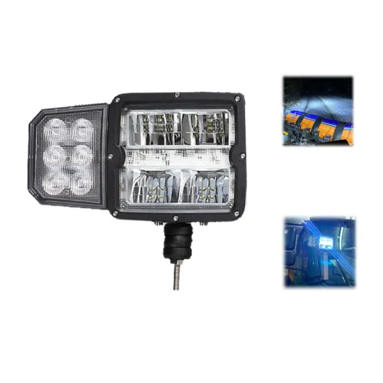 10-48V DC Truck Snow Melt Headlights: Anti-Ice LED Work Lights for Snowplows