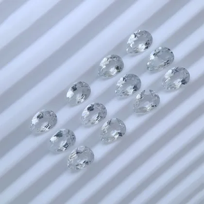 White Topaz Faceted Loose Top Quality White Topaz