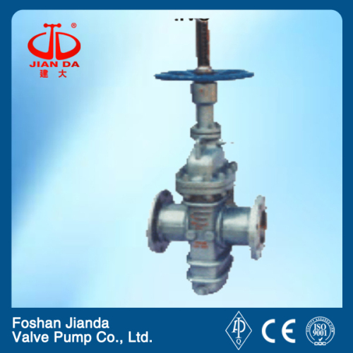 single disc flat gate valve with bank guiding hole