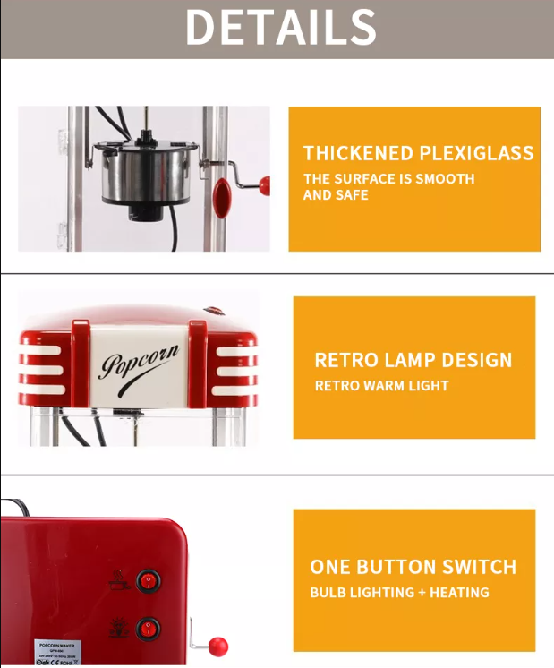 CE Approval Kettle Popcorn Maker Machine For Party Use