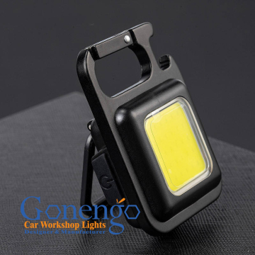 Compact Rechargeable Magnet Pocket Light & Keychain Flashlight