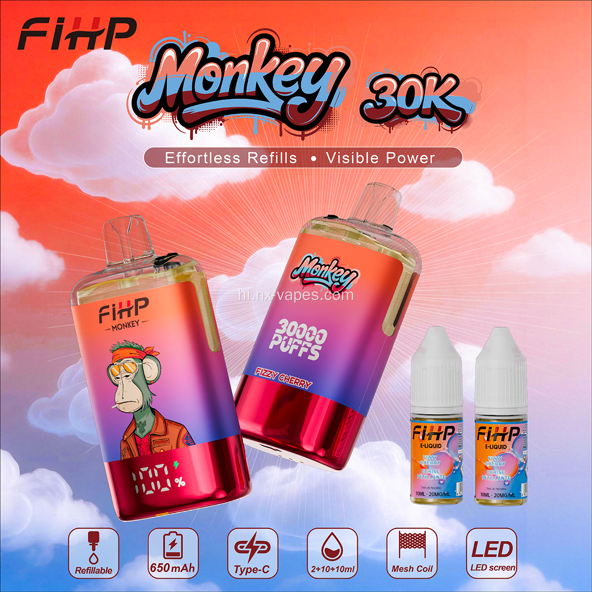 FIHP मंकी 30k पफ्स ओरिजिनल वेप