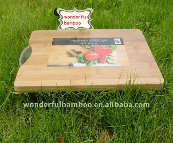 Wonderful Eco-friendly Bamboo cutting board with hardware handle, durable