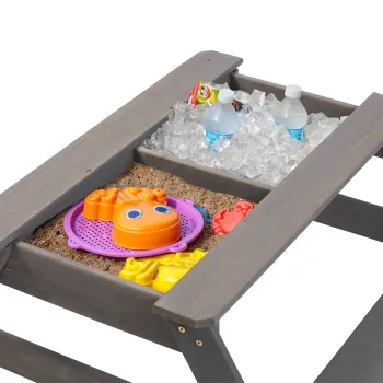 Naturally-Decay Cedar Wooden Sandpit Cover: Convert Table to Sandbox for Backyard Picnics and Kids' Play