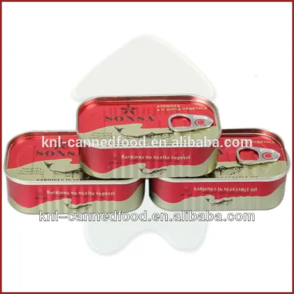 canned sardine pilchard in oil 125gX50tins