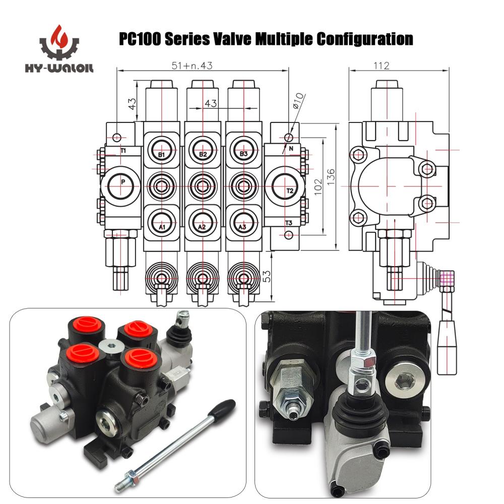 Spring Center Valve 100 Lpm 1 Bank Spring Center Valve Sectional Valve คุณภาพสูง 100 Lpm 1 ...