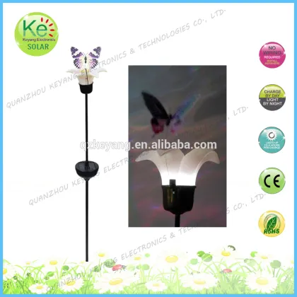 Sunflower yard light with butterfly led solar lights