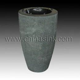 Absolute Black Granite Pedestal Sink