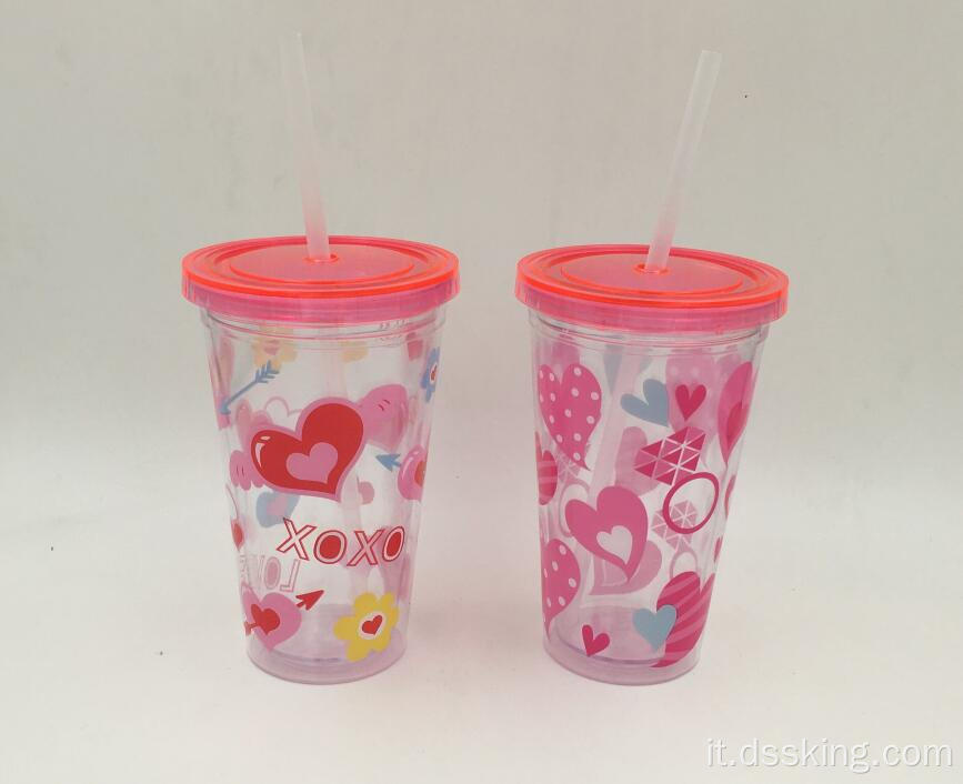 Tumbler a doppia parete da 16 once con foglio di inserzione in PVC