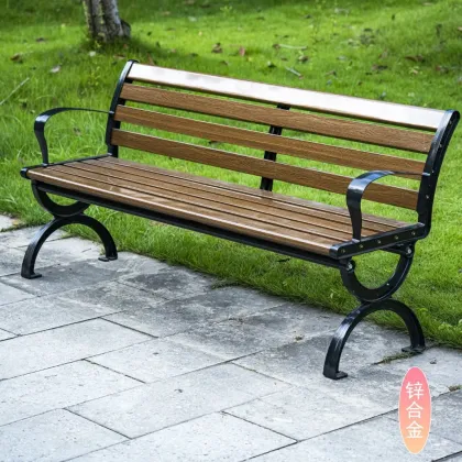 Leisure Solid Wood and Plastic Wood Garden Benches