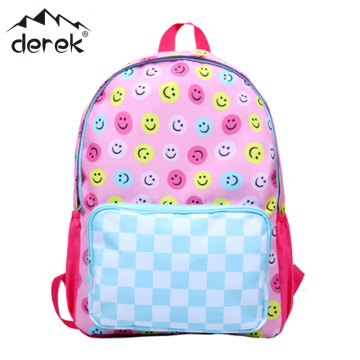 Outdoor Lightweight Printed Smiling Face Backpack