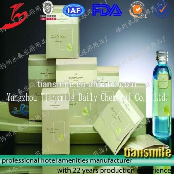empty paper cosmetic packaging for hotel toiletry box