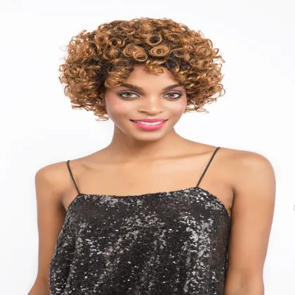 Oprah Charming Flower Curl Different Colors Human Hair Wig In Stock