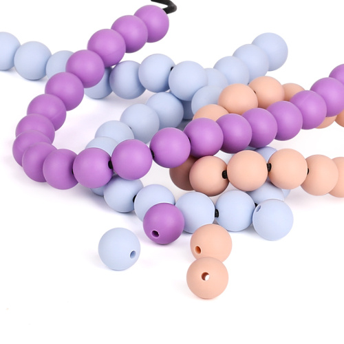12mm round silicone loose teething beads