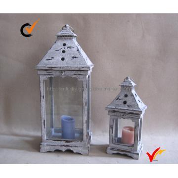wooden candle lantern