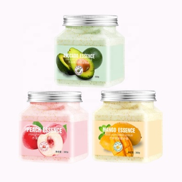 Heißverkäufe: 300g natürliche organische Gesichtsbehörde Pfirsich Mango Avocado Essence Scrub