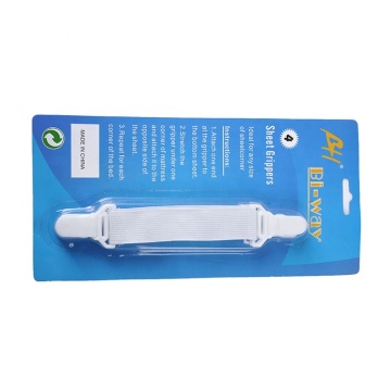 Slip-Resistant Elastic White Bed Sheet Clips