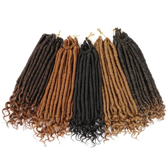 Natural Soft Faux Locs Crochet Twist Hair With Curly Ends Crochet Braids Synthetihetic Braiding Hair Extention Goddess Locs Hair