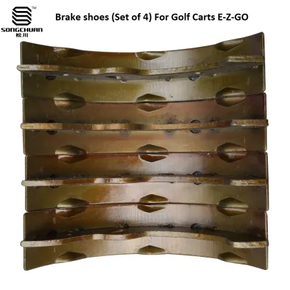Brake Shoes Set of 4 for E-Z-GO TXT Golf Carts - Part Number 27943-G01