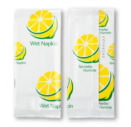 Lemon Single Wet Wipe Sachet for Personal