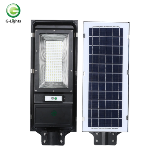 Solar street light with LED light source