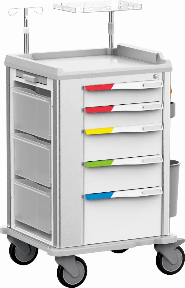 Emergency Trolley Cart With Drawer