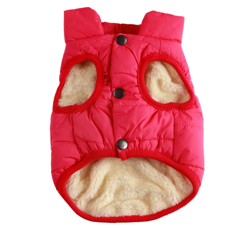 2 Layers Fleece Lined Warm Dog Jacket