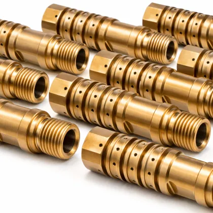 Swiss turned precision brass valve core