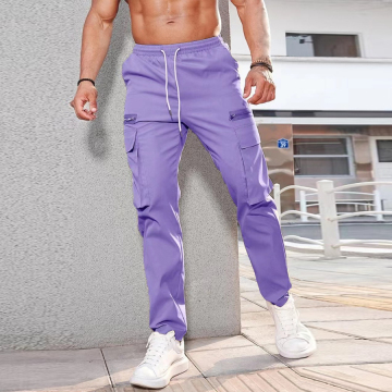 2025 Mens Tactical Cargo Pants - Multi-pocket Polyester Work Trousers for Spring and Autumn