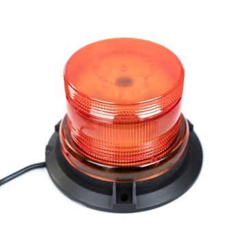 12V/24V 24W LED Amber Warning Light - Magnetic Emergency Flasher for Cars & Trucks
