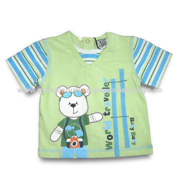 Baby T-shirt, Made of 100% Cotton S/J, Available in Various Sizes, SGS Tested